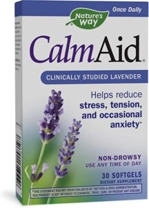 Nature's Way CalmAid, Non-Drowsy, Clinically Studied Lavender Supplement Helps Reduce Tension/Stress